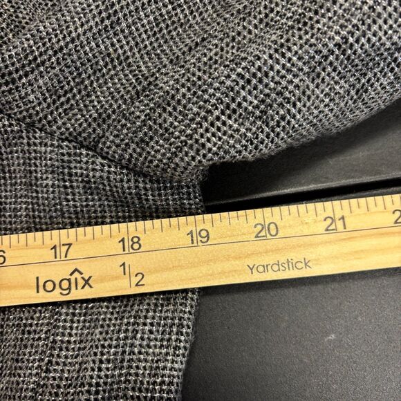 Womens MNG Casual Tweed‎ Asymmetrical Blazer Metal Zippers Pockets Raw Hem Small - Picture 9 of 13